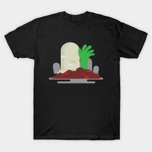 Halloween creepy grave zombie cemetery horror T-Shirt